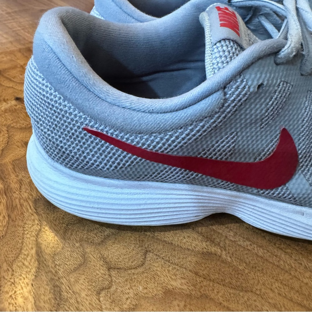 Nike Men’s Revolution 4 AA7402-006 Gray & Red Running Shoes Sneakers. Si… - Picture 4 of 14